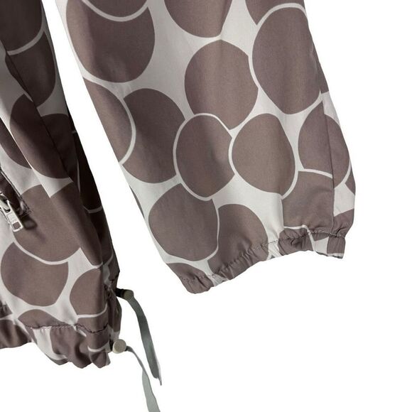 Boden Light Brown & Cream Polka Dot Pullover Hooded Windbreaker size 18 - Picture 7 of 8